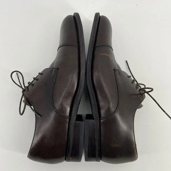 Charles Tyrwhitt Welted Cap-Toe Oxford Leather Brown Derby Shoes SHC0235CHC - Picture 4 of 7